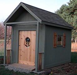 A beautiful shed with a stunningly beautiful door