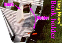 Lawn chair book holder